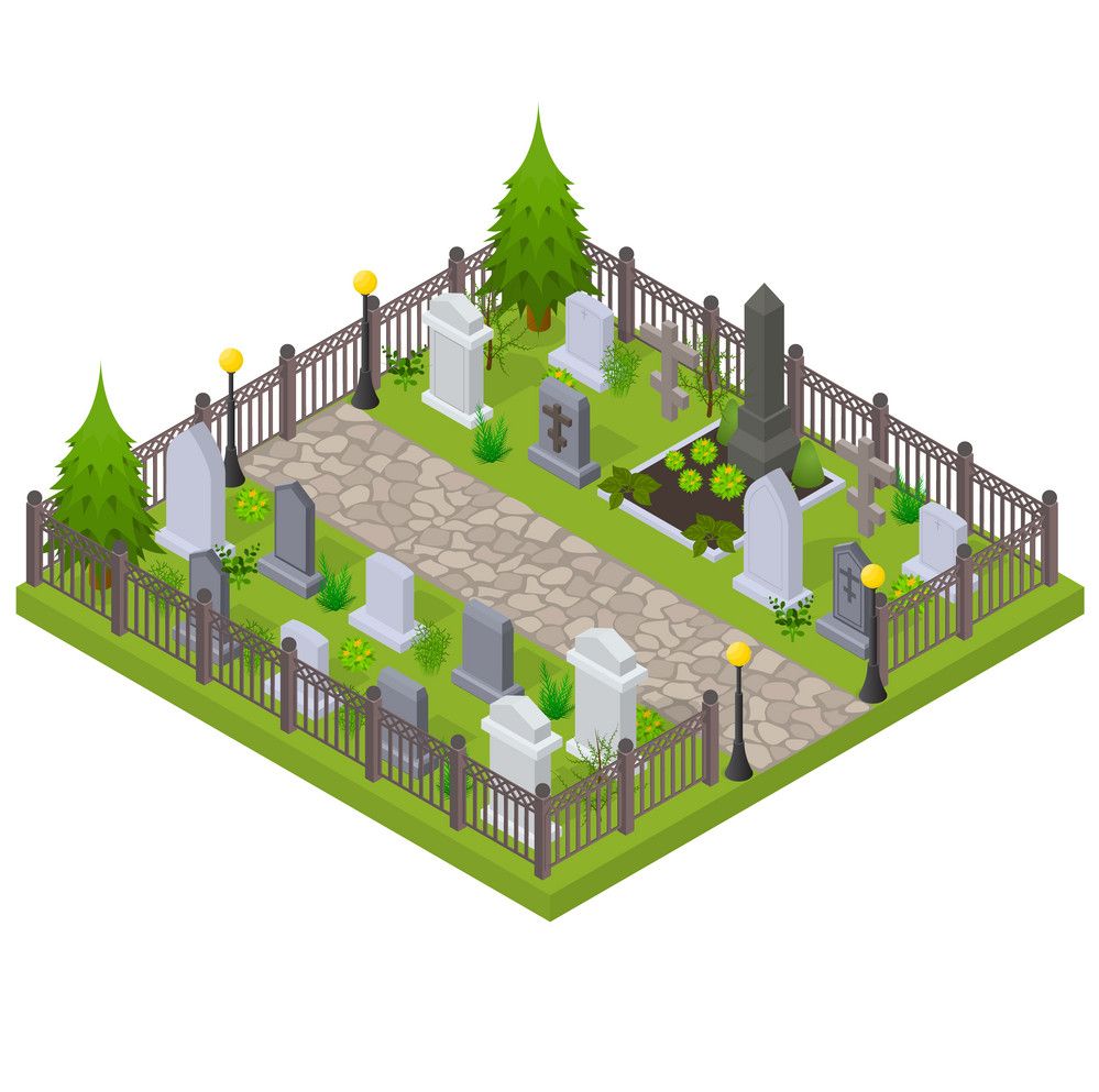 graveyard 3d image